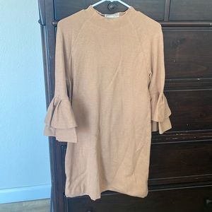 Gold-tinted Anthropologie sweater